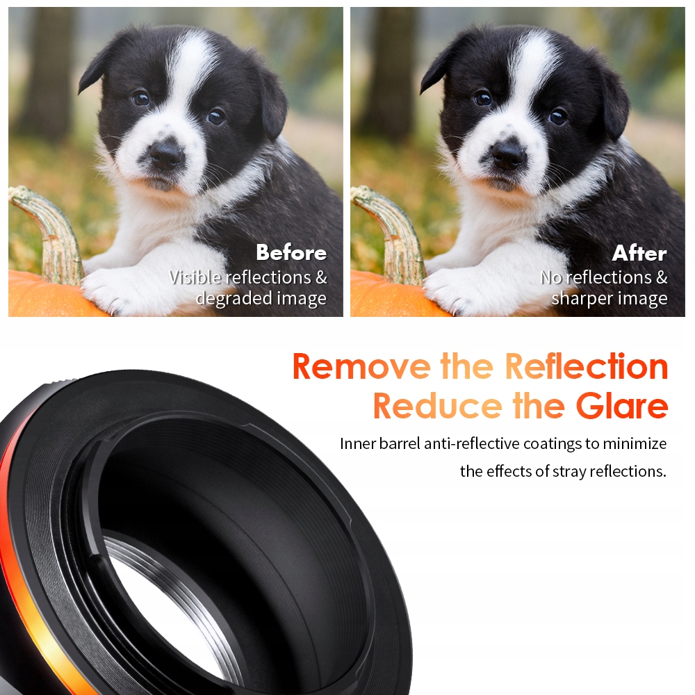 Adapter M42 na Fuji FX K&F Concept nowa wersja PRO bez odblasków i flar Stan opakowania oryginalne