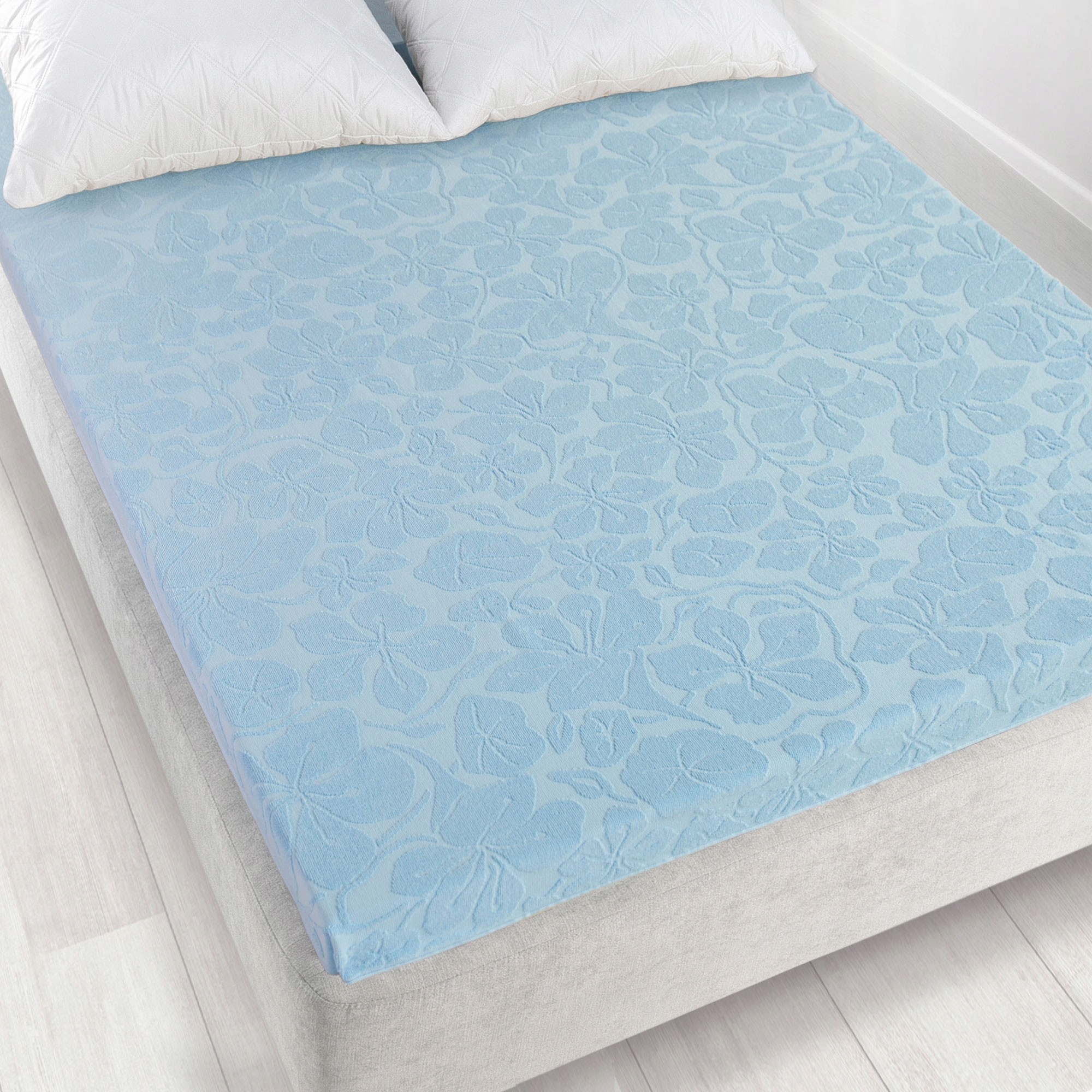 Froté prostěradlo bez gumičky Tulipán 150x205 Zwoltex světle modrá Silné