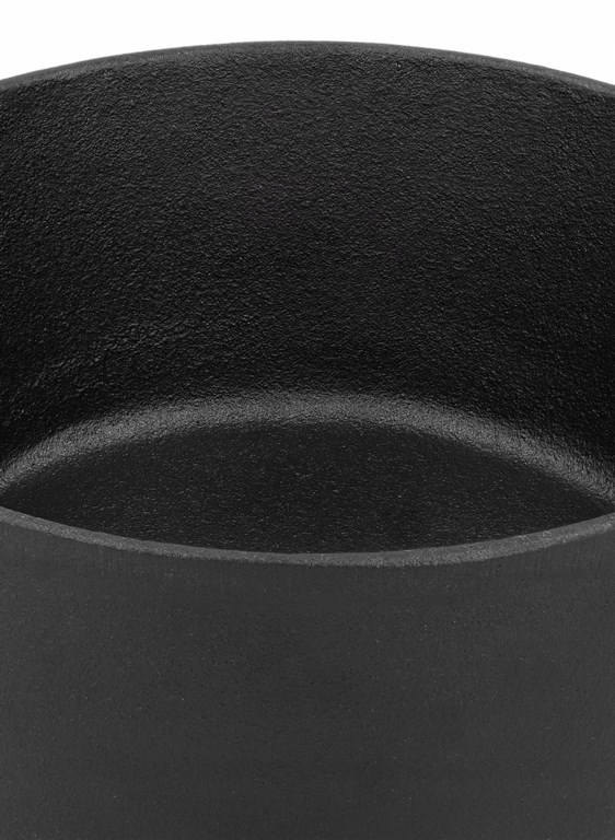 Brytfanna 2,4L ŻELIWNA Głęboka CIĘŻKA GARNEK 2253 Kolor czarny