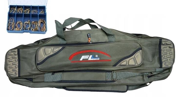 Usztywniany Wzmocniony Pokrowiec Na Wędki 100CM Trzy Komory Jakość Khaki+