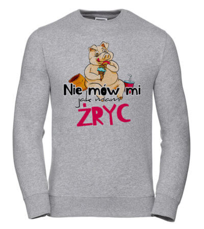 Dámská Mikina Don't Tell Me How to Eat 2 3XL šedá, Dárek Pro Ni , pro něj