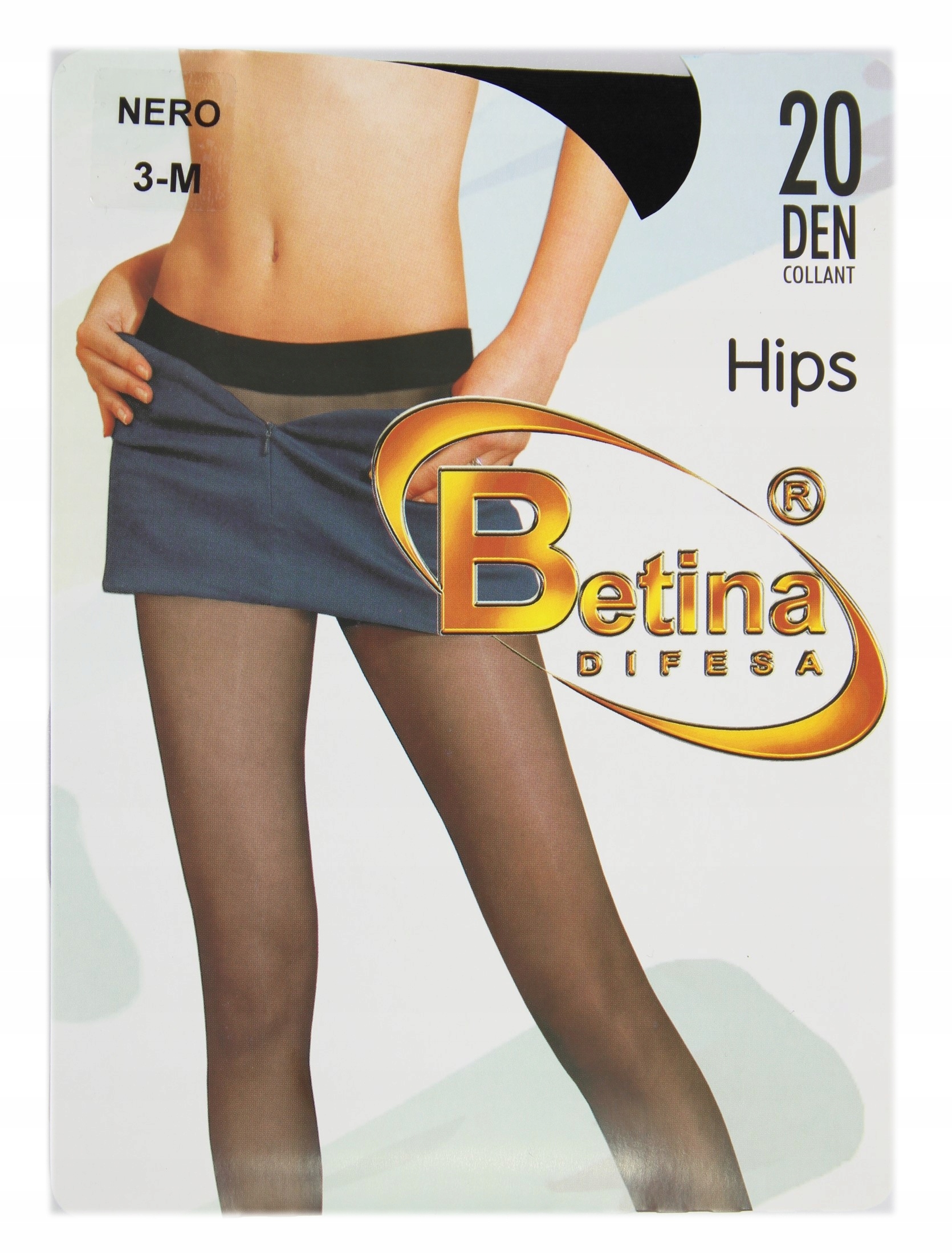 

Rajstopy Lycra Hipsters 20den 3/M Biodrówki Nero