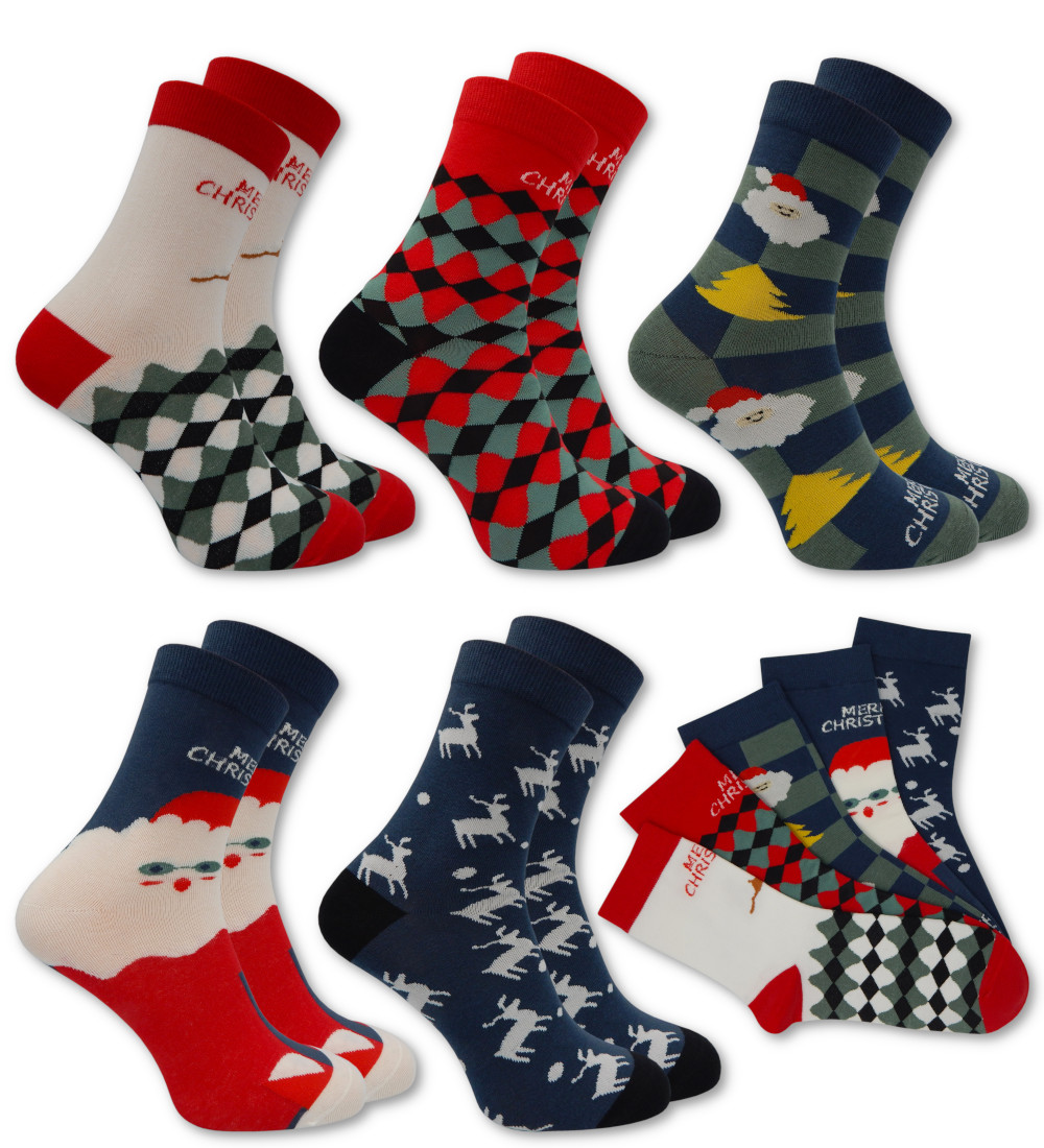 

Świąteczne Skarpety Męskie Mikołaj 5 Pak