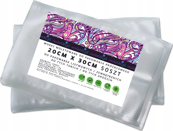 20x30 WORKI PRÓŻNIOWE MOLETOWANE MOLETKI