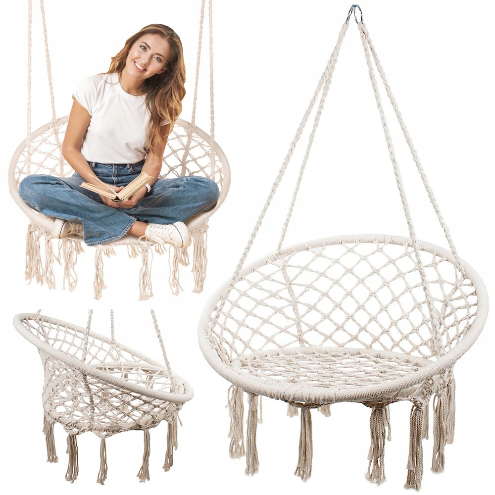 Houpací křeslo závěsná houpačka čapí hnízdo houpačka boho do domu zahrady