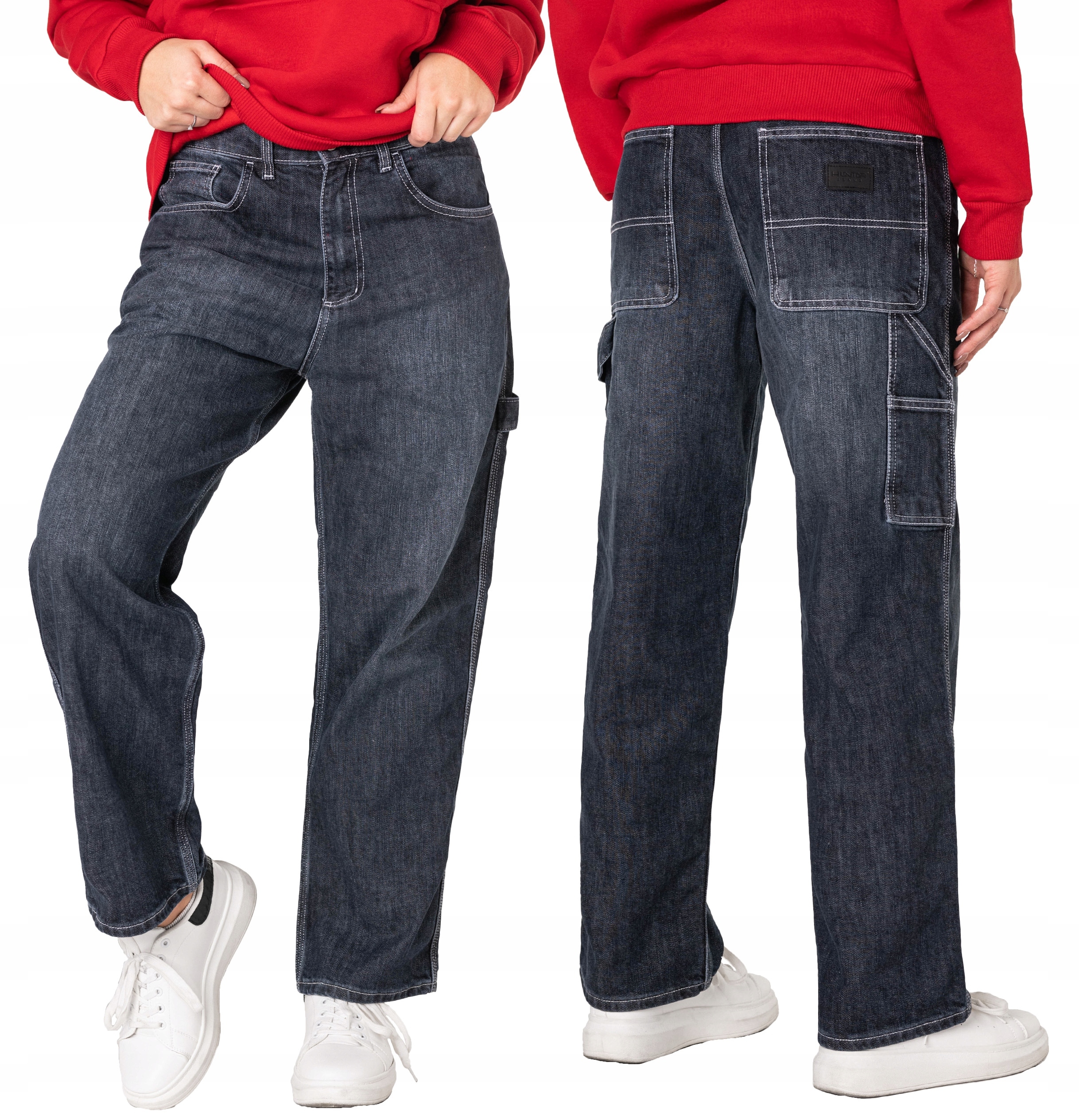 Dámské kalhoty Džíny švédské s volnými širokými nohavicemi Hunter 875 velikost XL