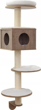 Levně Škrabadlo pro kočky Dinari 167 cm nástěnné bílo-hnědé Kerbl