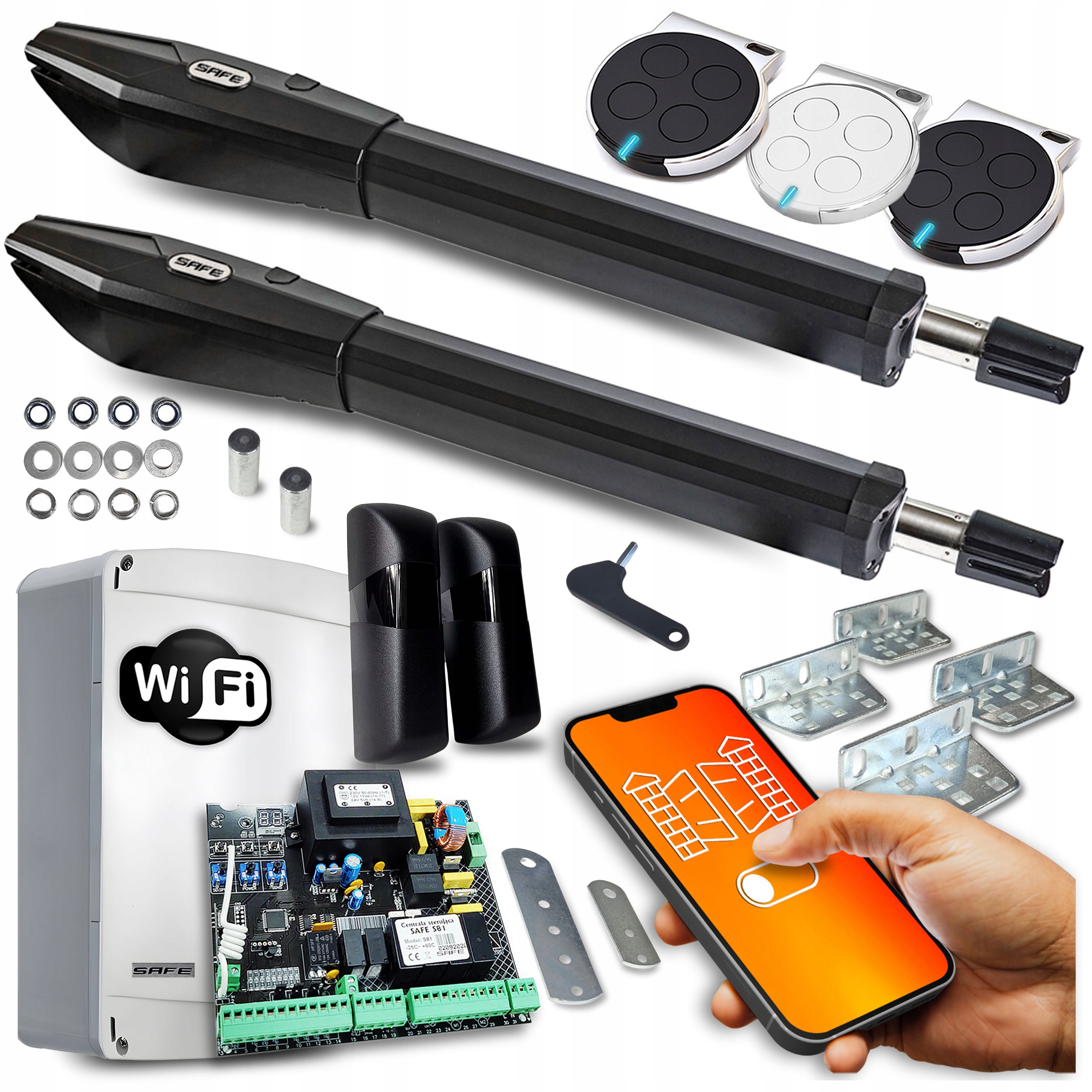 Set Pohon pro Dvoukřídlou bránu 9 m 800 kg automat na koncovky Wifi Tuya