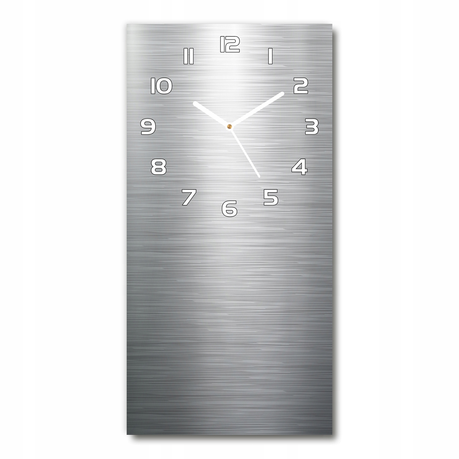

Cichy pionowy zegar na ścianę Metalowe tło 30x60cm
