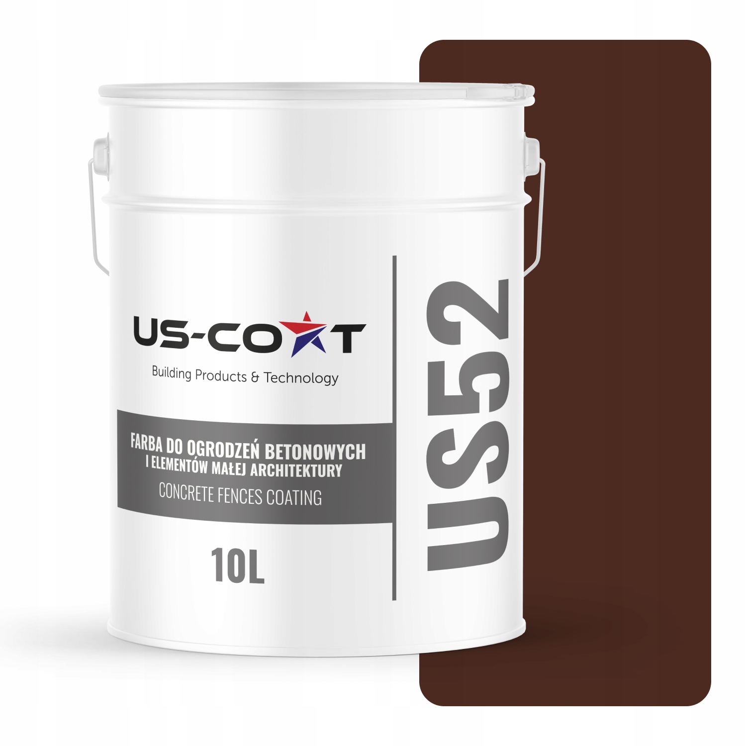 Farba Na Betón, Ploty, Brány, Vonkajšia Strana 10 L, Teplá Farba, Hnedá Farba, 8016