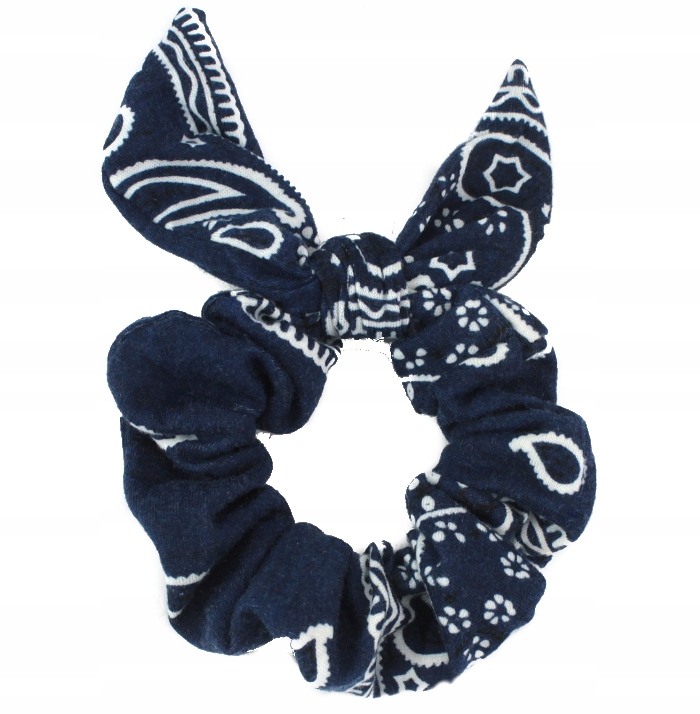 

Gumka Do Włosów Granatowa Bandana Owijka Kokardka