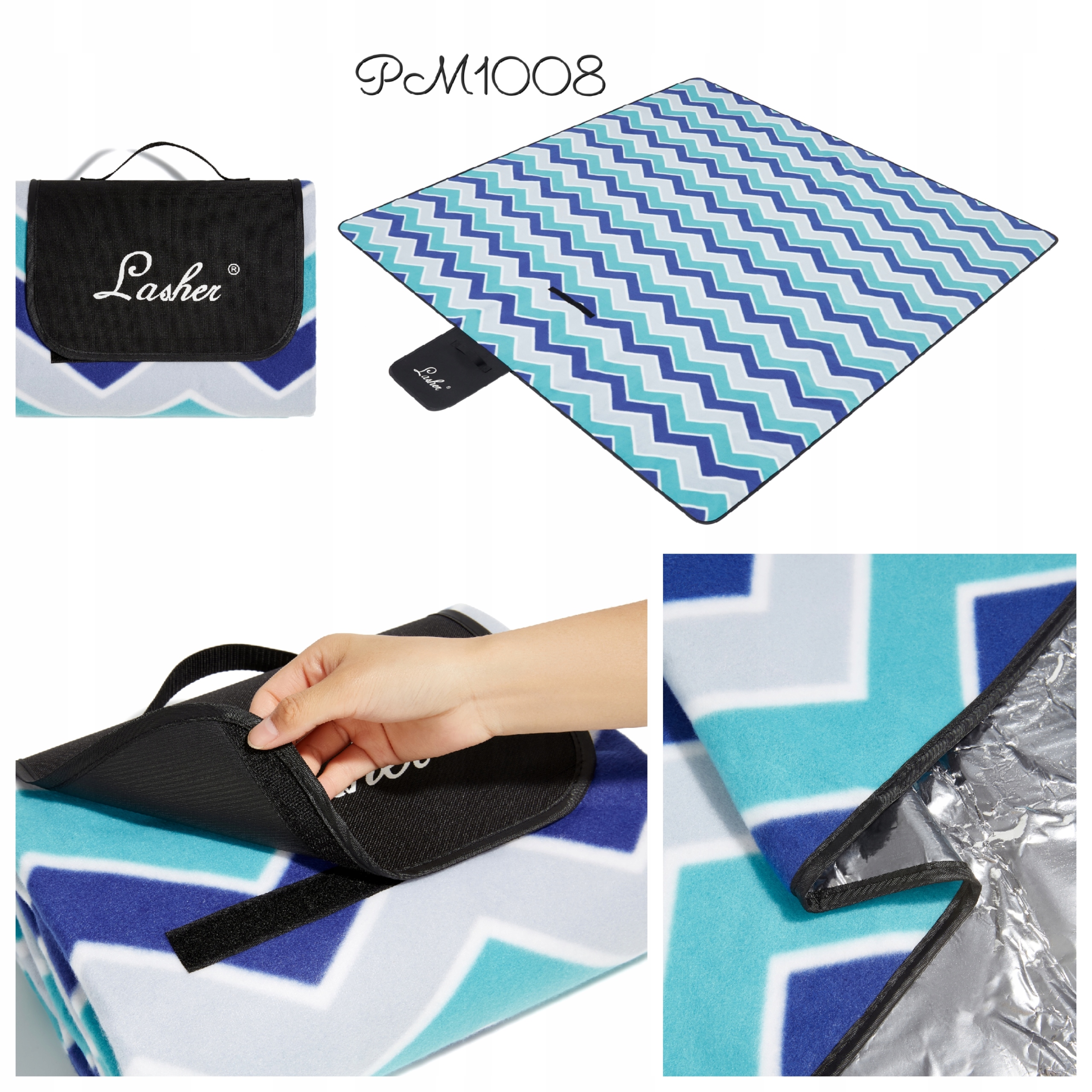 KOC PIKNIKOWY PLAŻOWY Z IZOLACJĄ 150x200 Mata Biwak Piknik EAN (GTIN) 5907626967654