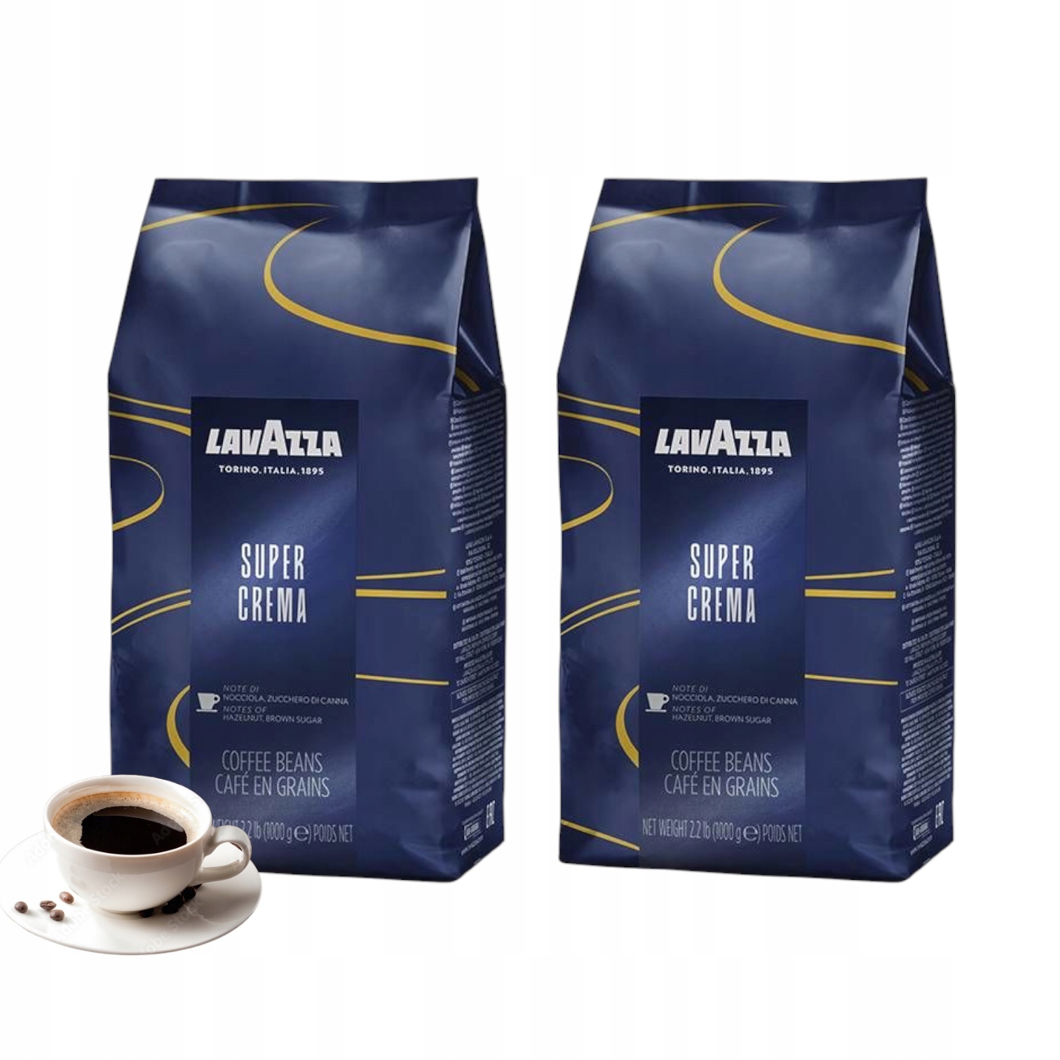Levně Káva Lavazza Crema zrnková 2 x 1000 g