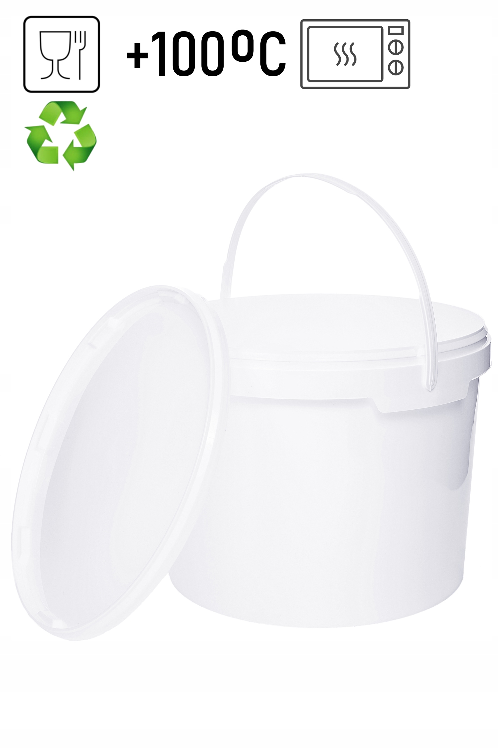 

Wiadro plastikowe 10 Litr Białe na Żywność Atest