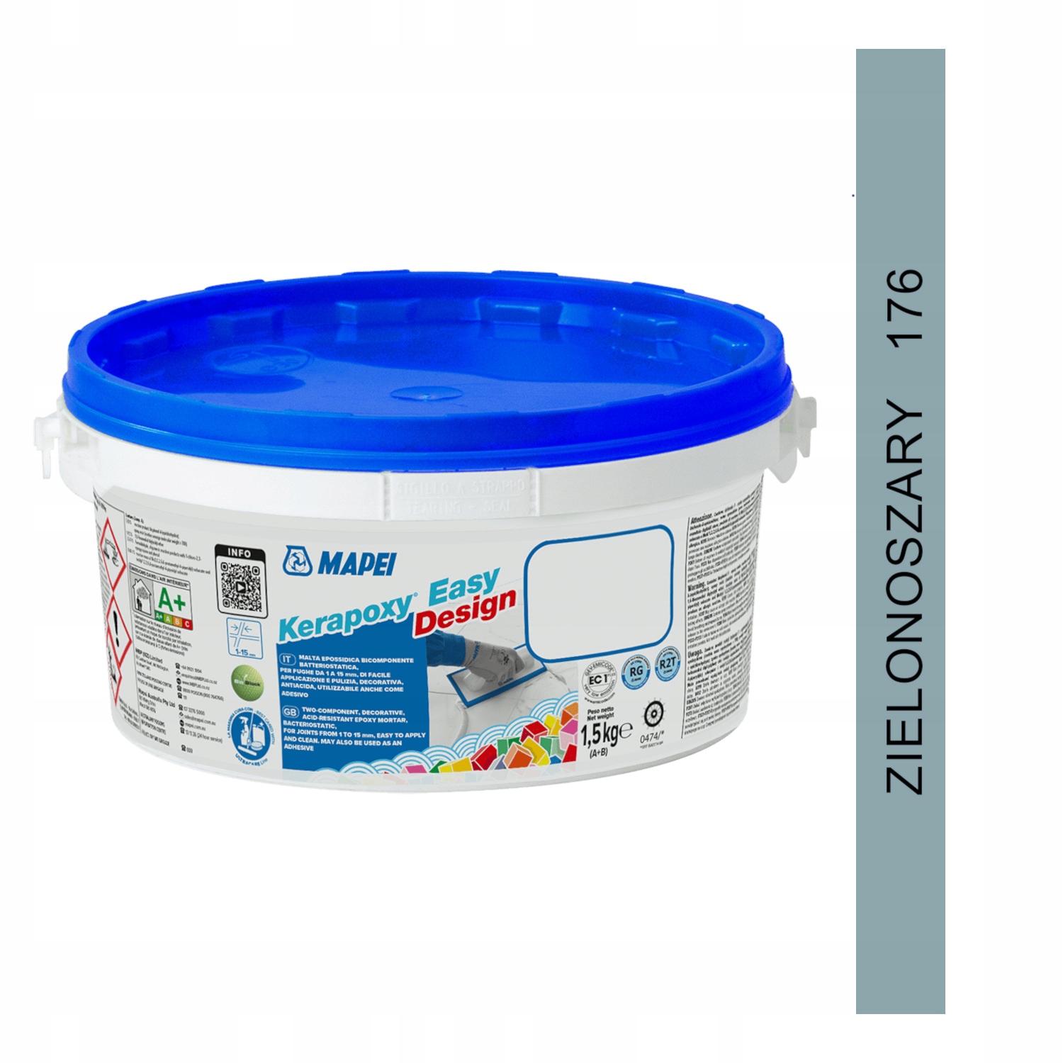 Epoxidová fuga Mapei Kerapoxy Easy Design 1,5kg barva 176 zelenošedá