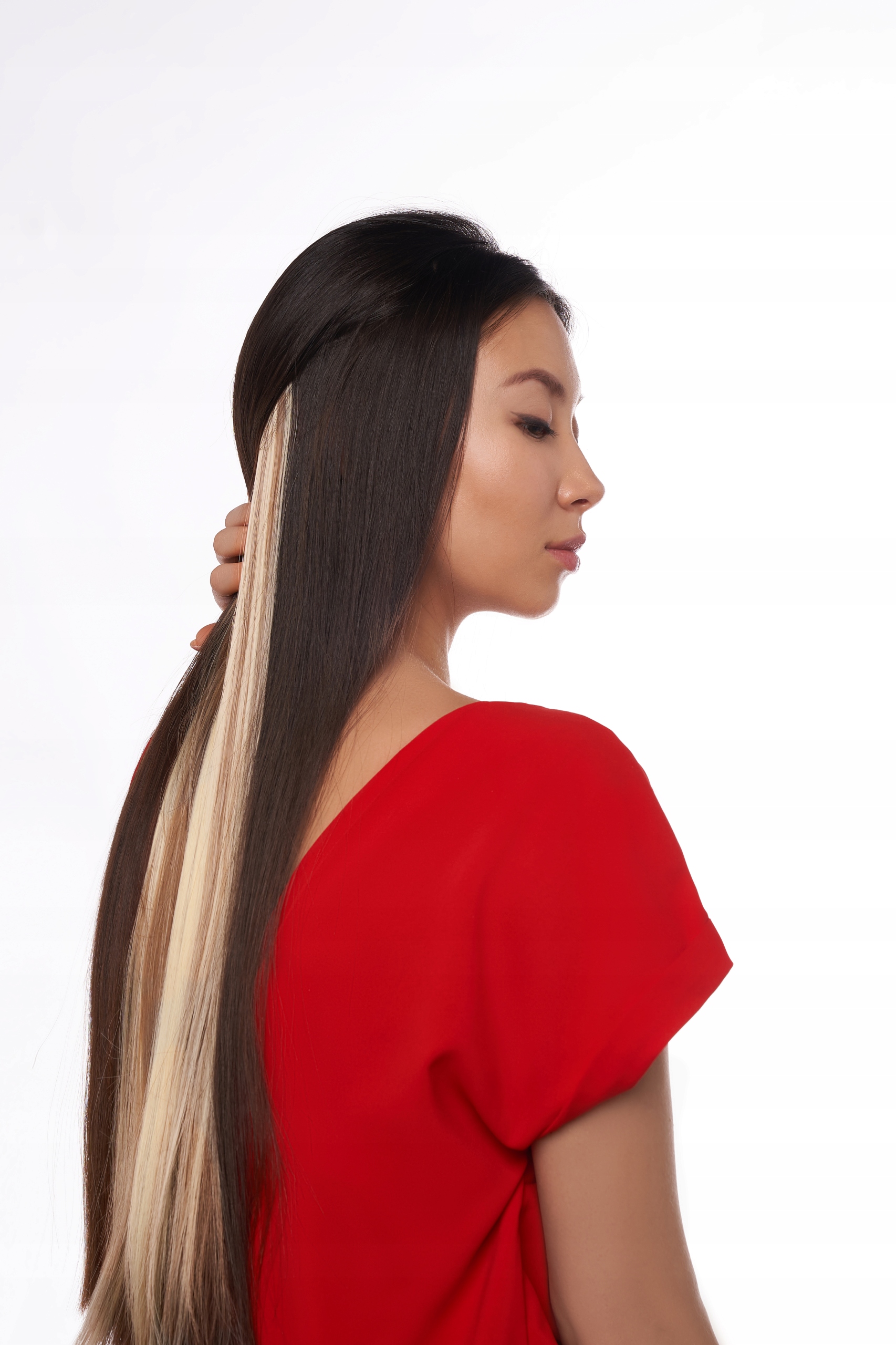 Doczepiane włosy Treski Clip in Proste 60 cm