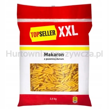 Topseller Xxl Těstoviny Penne s pšenicí durum 2,5 kg