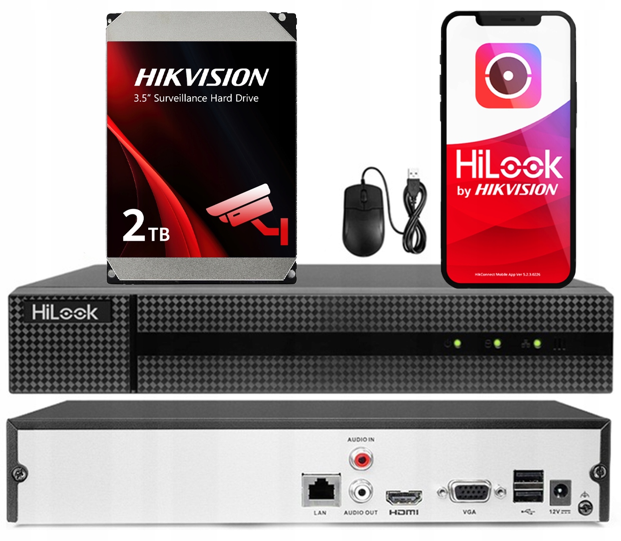 Ip rekordér 8 Kanálový NVR-108MH-C Disk 2TB Hilook By Hikvision