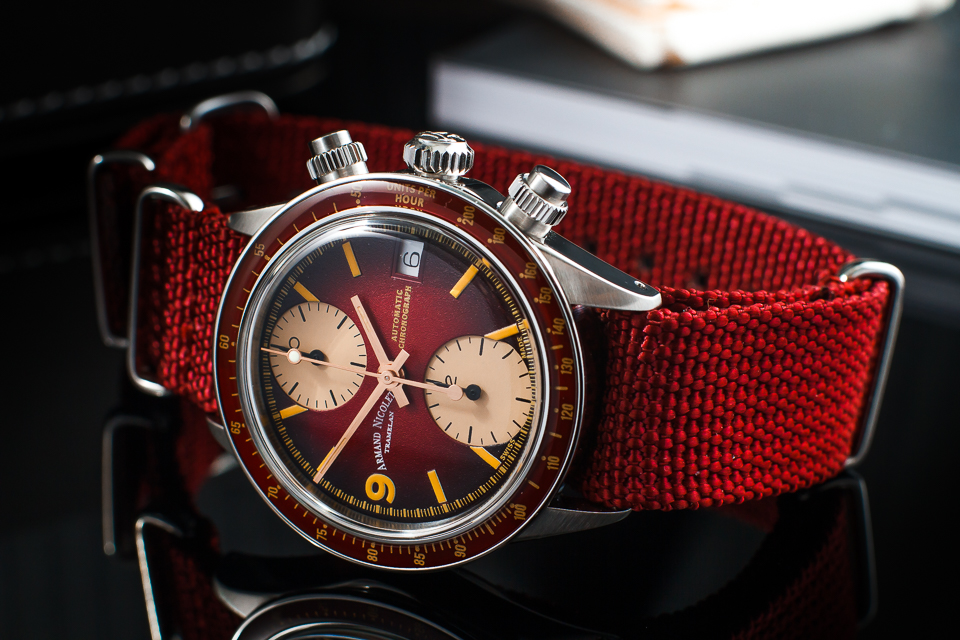 ARMAND NICOLET VS1 CHRONOGRAPH AUTOMATIC 38MM/KPL • Cena, Opinie