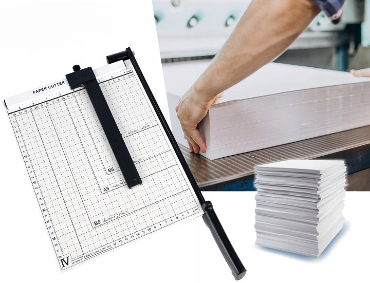 METALOWA GILOTYNA TRYMER do CIĘCIA ZDJĘĆ PAPIERU WZMOCNIONA PRECYZYJNA A4 5 Model Metalowa Gilotyna Do Papieru Format A4-B7 Nożowa