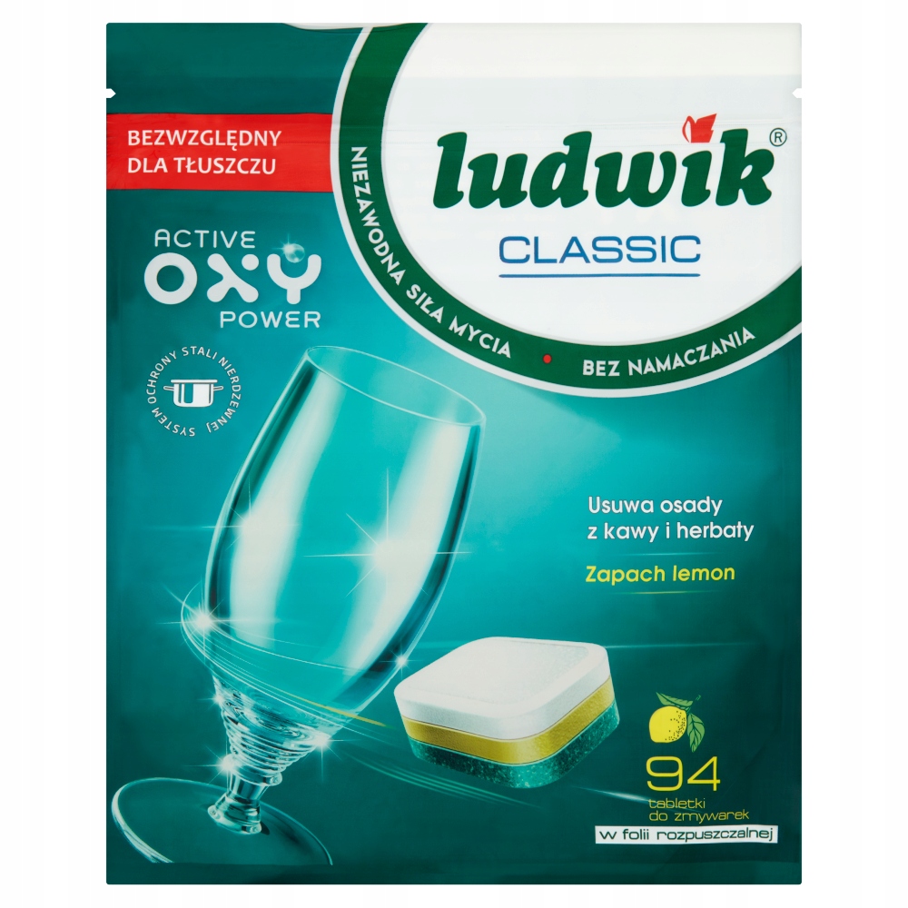 Levně Ludwik Classic Lemon Tablety do myčky 1,692 Kg (94 Kusy)