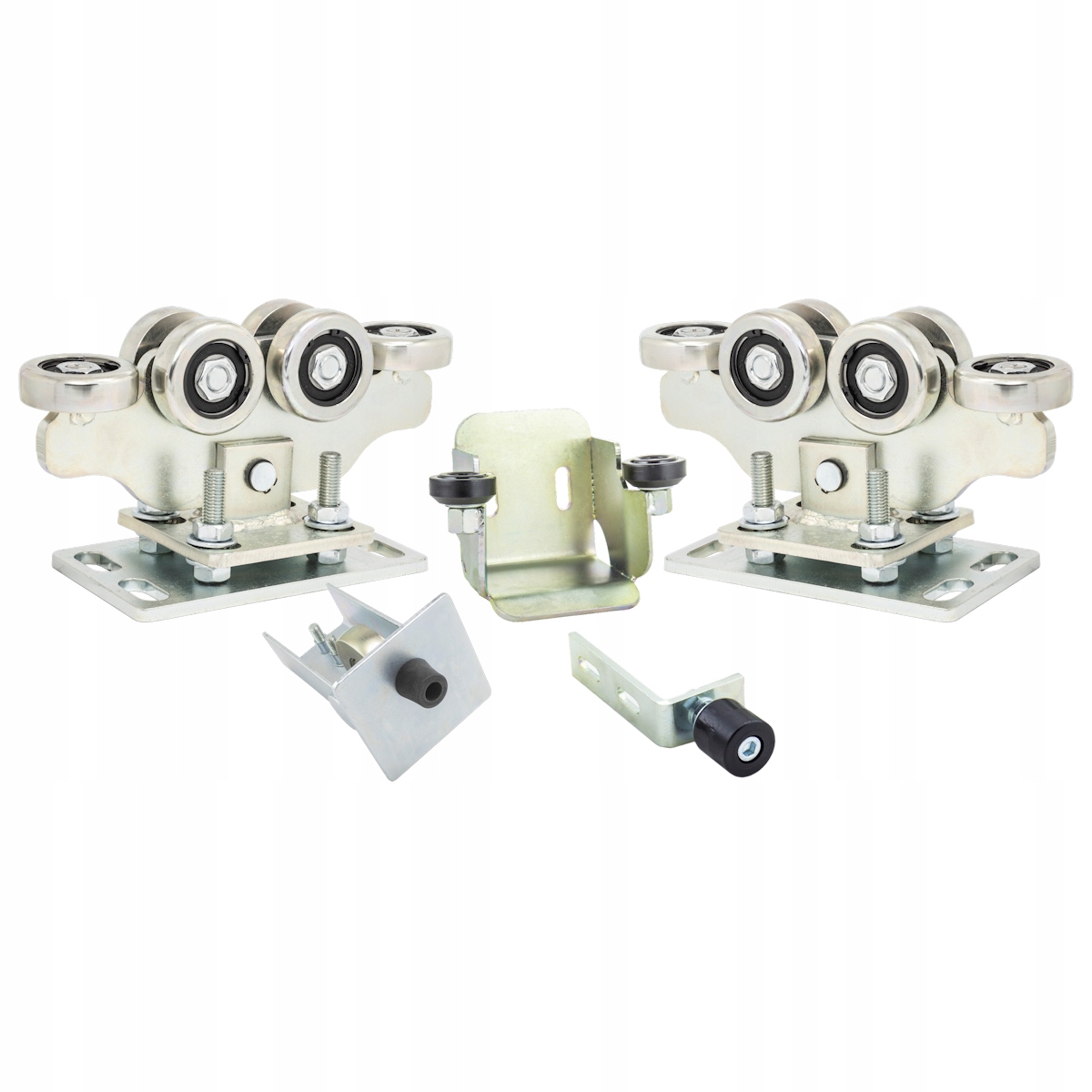 Vozík Rolky Na Posuvnú Bránu Sada 70X70, 6 roliek veľká spodná časť 210 mm