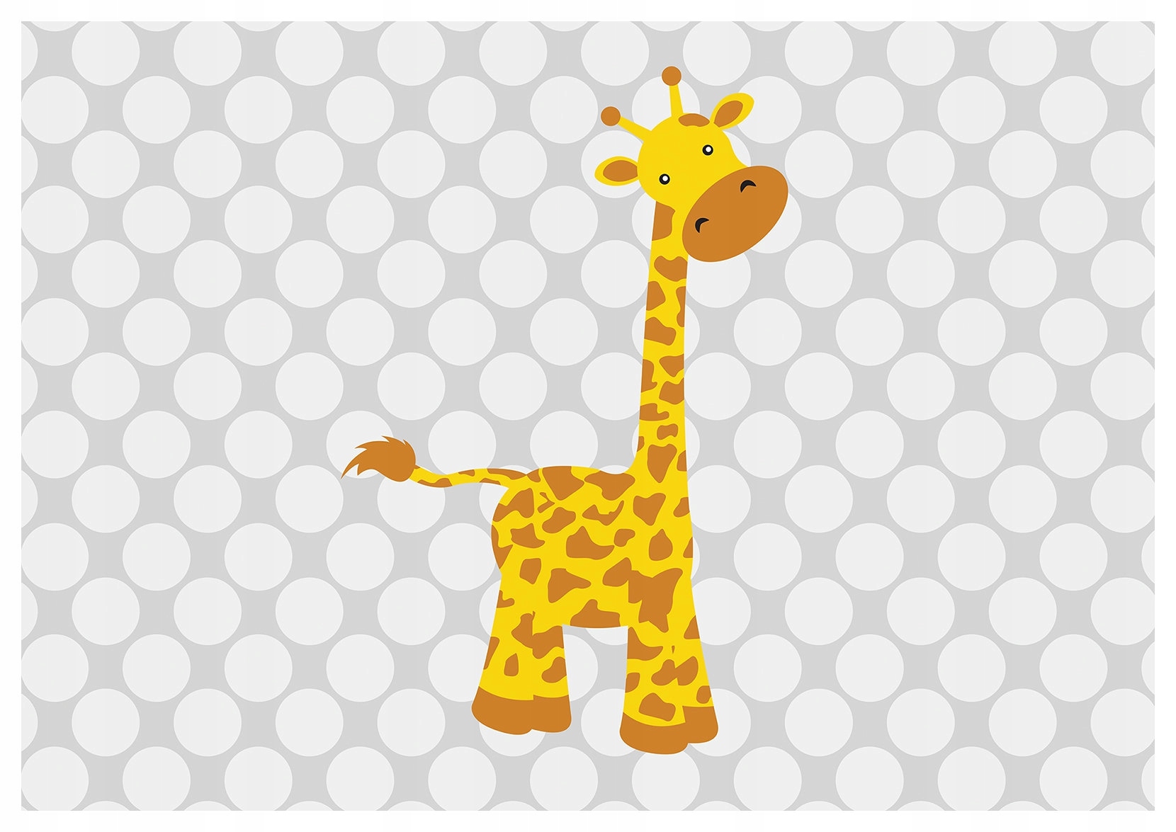 Vliesová fototapeta Žirafa do dětského pokoje vzor s puntíky 416x290 lepidlo