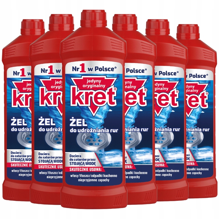 Levně Kret Gel na dráždění Sifonových trubek 6x1000