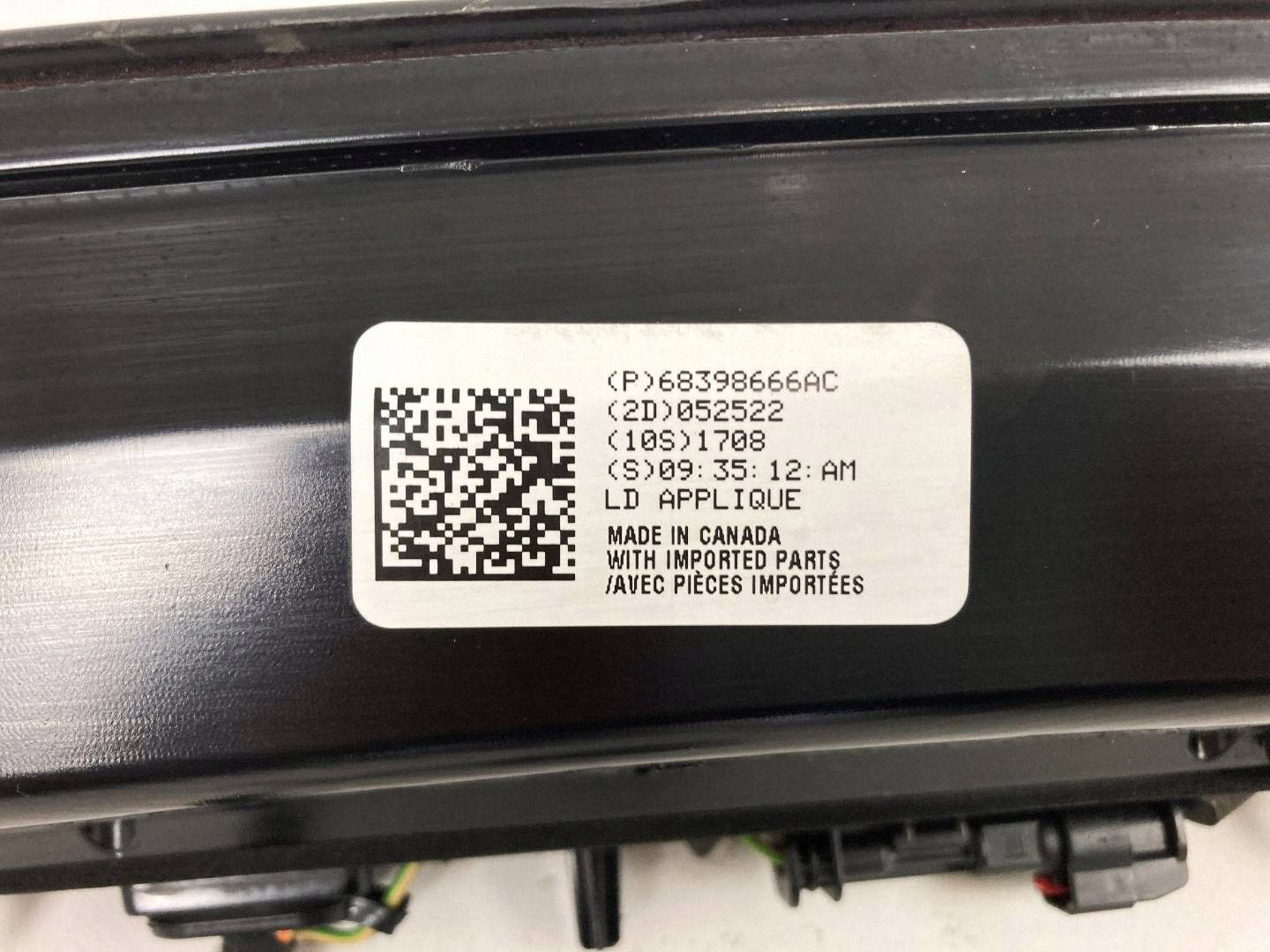 Dodge Charger 2019-2023 couverture feu arrière arrière