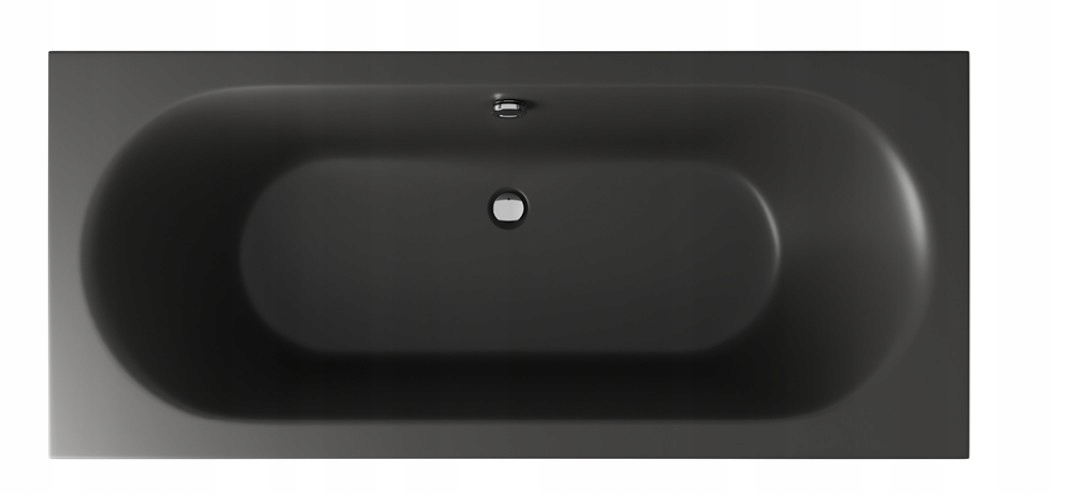 Moderní obdélníková vana Oceana Slim 180 x 80 cm, antracit, matná