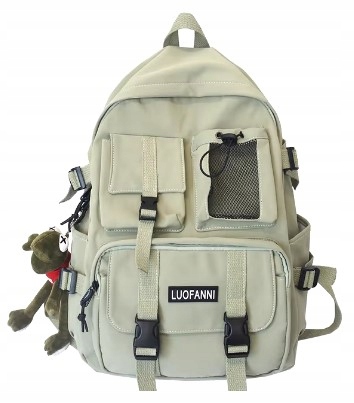 Batoh na studia Unisex Zelený přívěsek Žába Bonus!