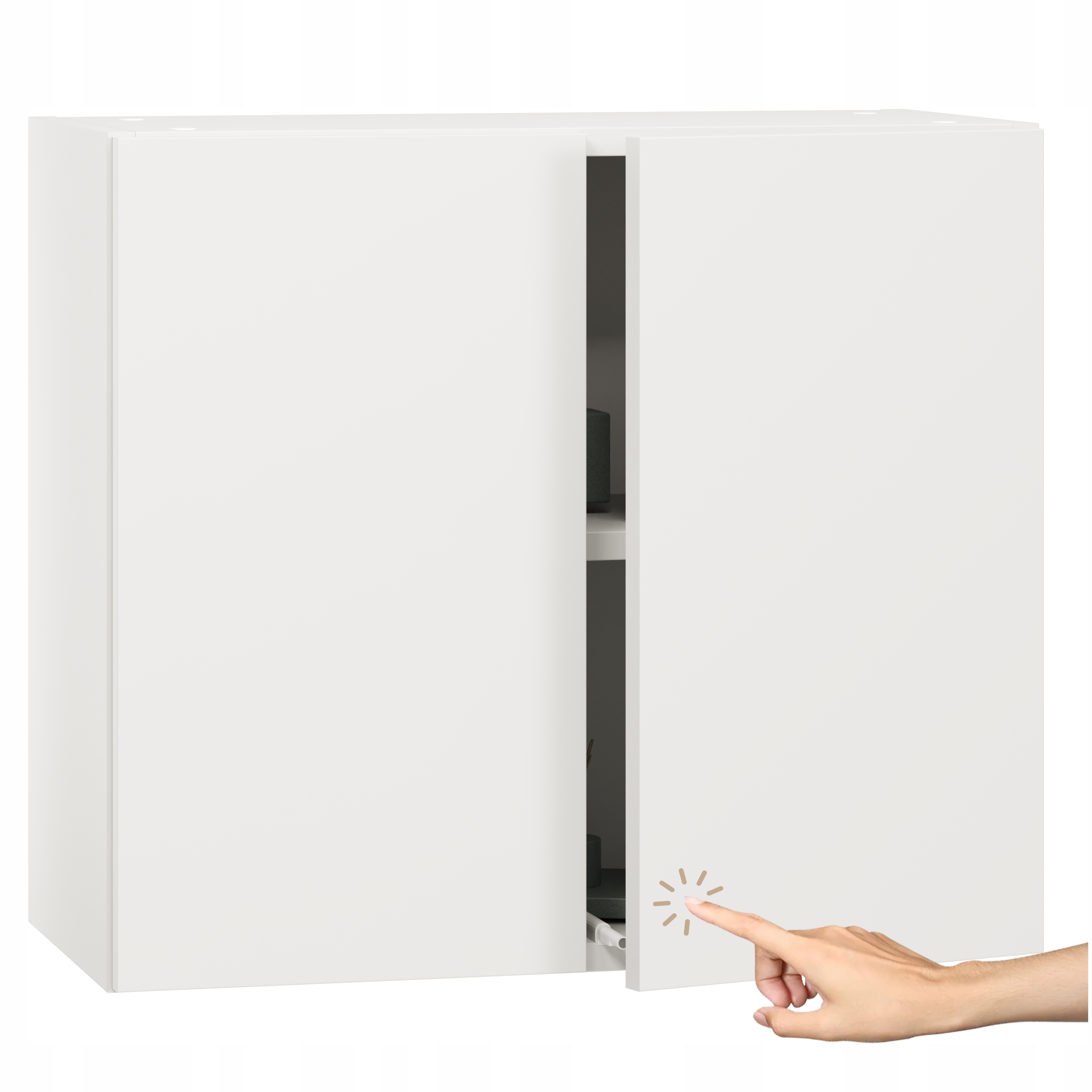 Malá závěsná koupelnová skříňka bílá matná koupelnová skříňka elegantní 60 cm