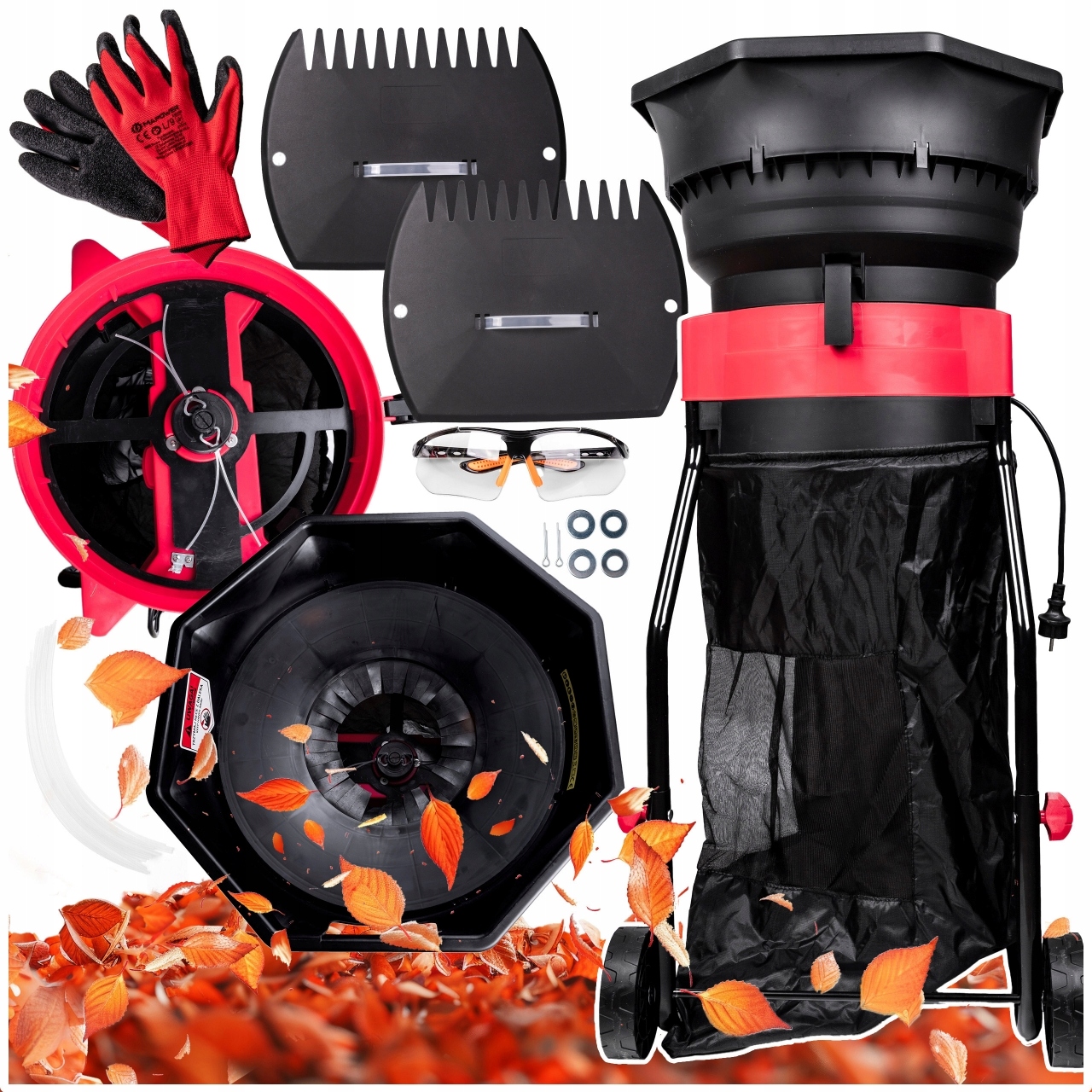 Elektrický Drvič Lístia, Mulčovač, Drvič, Veľká Nádrž, 1800 W