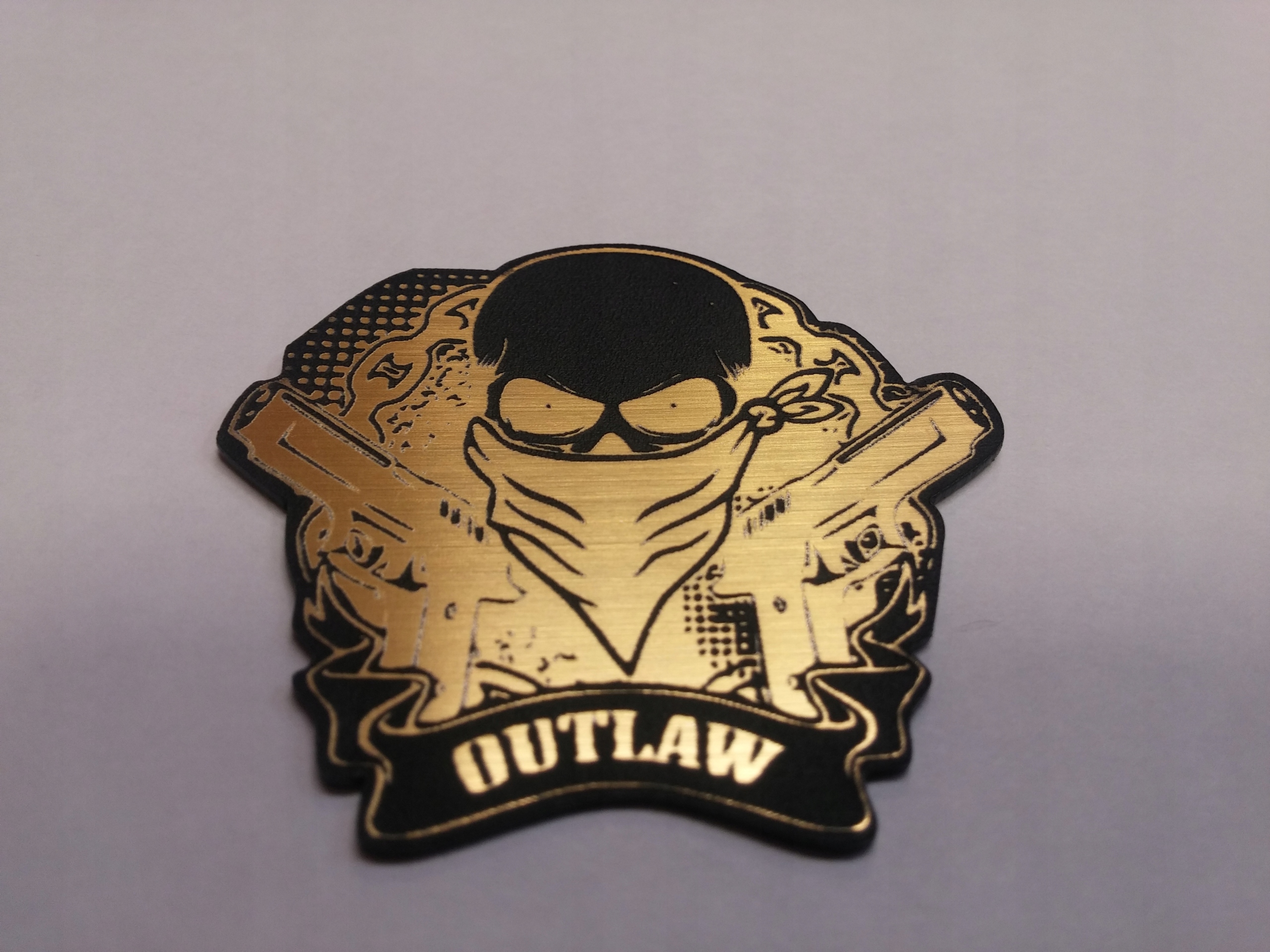 

Czacha Skull Cowboy Outlaw 45 x 40 mm *złota