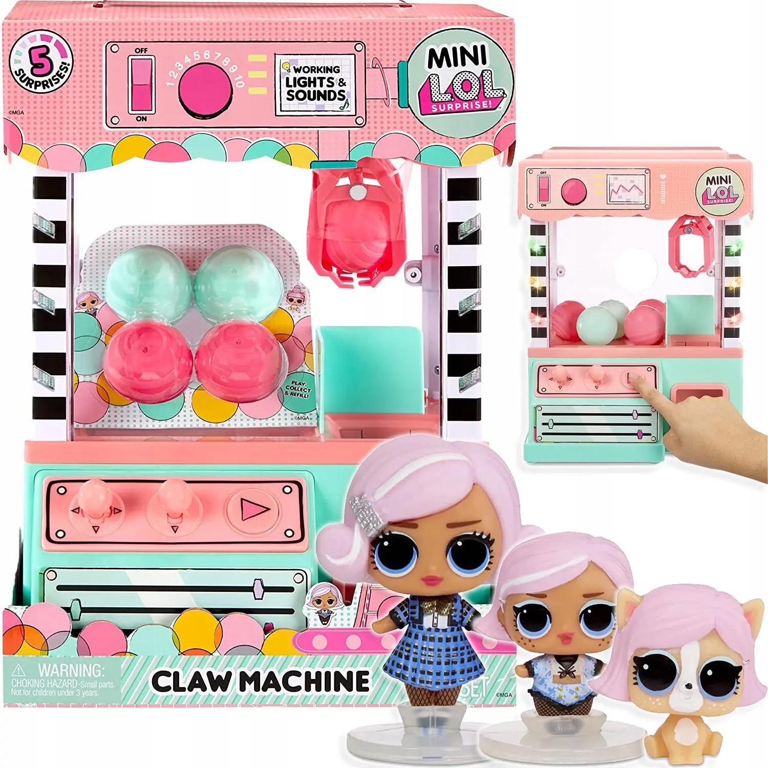 LOL MASZYNA AUTOMAT DO ŁAPANIA KUL LOL LALECZKI 583974 KULEK CLAW MACHINE