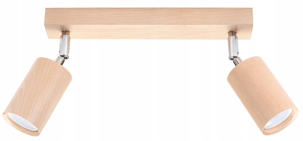

Plafon Berg 2 naturalne drewno GU10 0702 Sollux