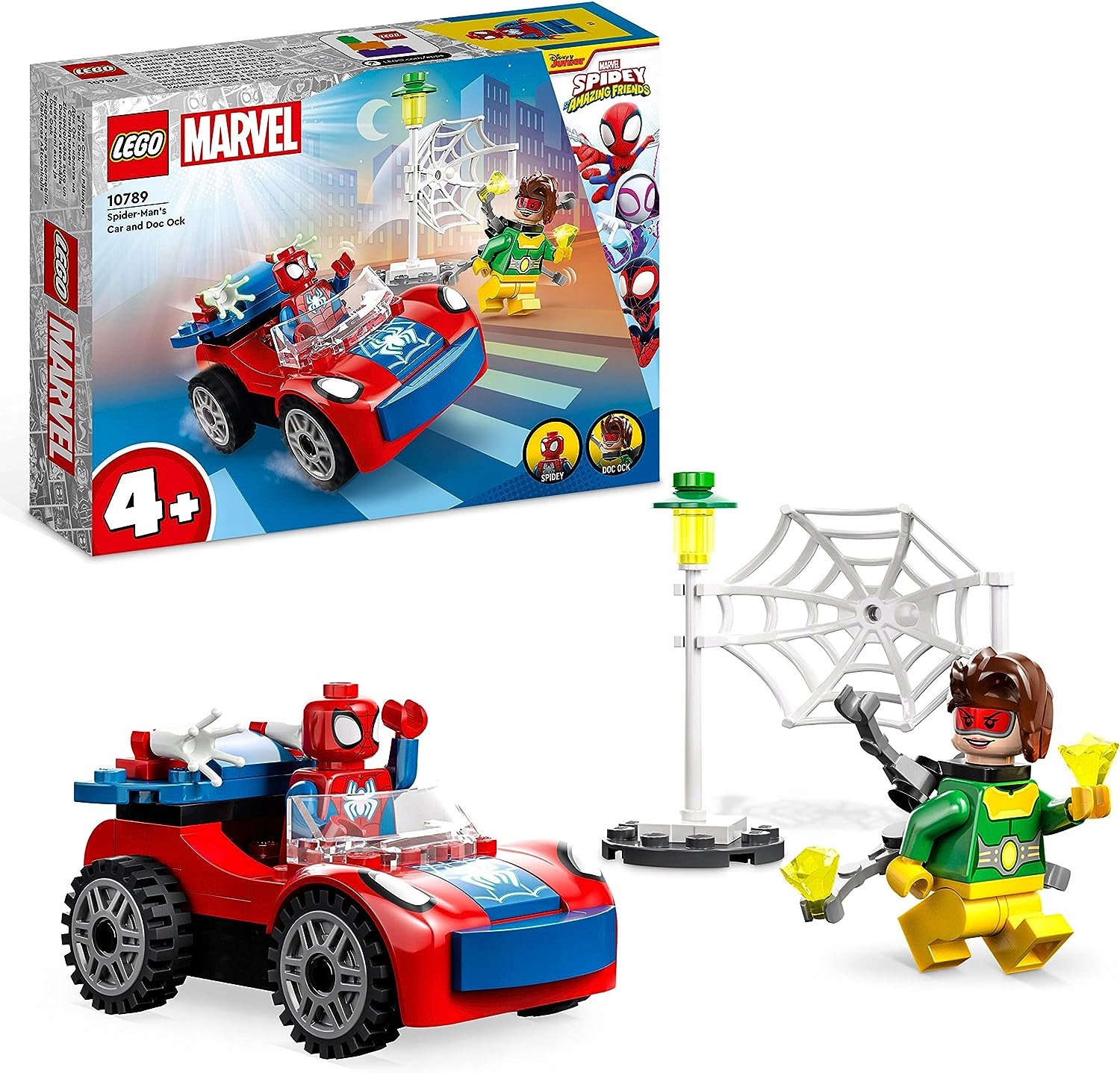LEGO MARVEL 10789 Samochód Spider-Mana i Doc Ock klocki Spidey zestaw 4+