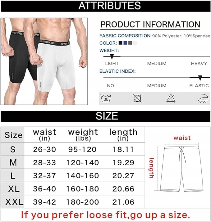 Spodenki kompresyjne Szybkoschnące Krótkie spodnie do biegania 2szt R. L Wzór dominujący bez wzoru