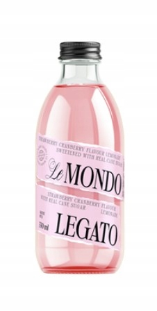 Levně Le Mondo Legato Sycený nápoj Jahoda a brusinky 12 x 330 ml