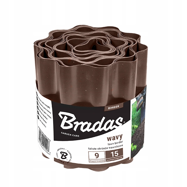 

Wysokie obrzeże ogrodowe Bradas 25cm x 9m brązowe