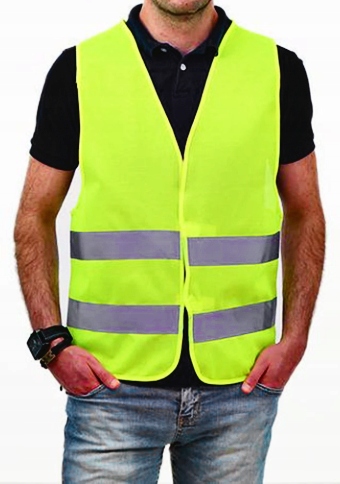 KAMIZELKA ODBLASKOWA OSTRZEGAWCZA DROGOWA ŻÓŁTA Marka Carcommerce