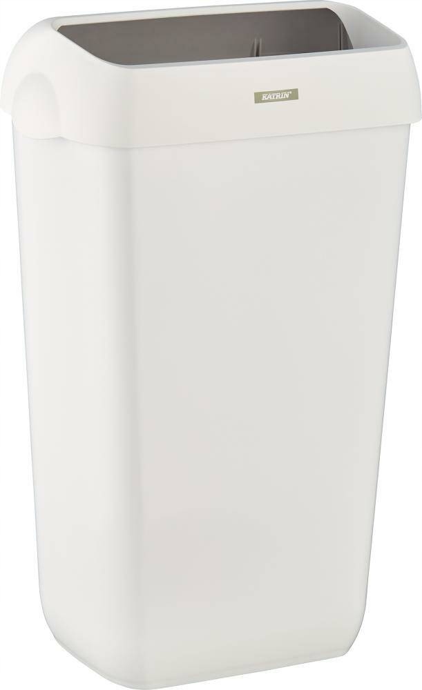 Levně Koš na smetí KATRIN,25 l, s víkem, bílý