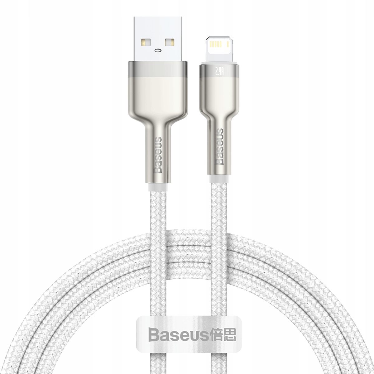 

Baseus Cafule Metal Kabel Lightning 2.4A 1M biały