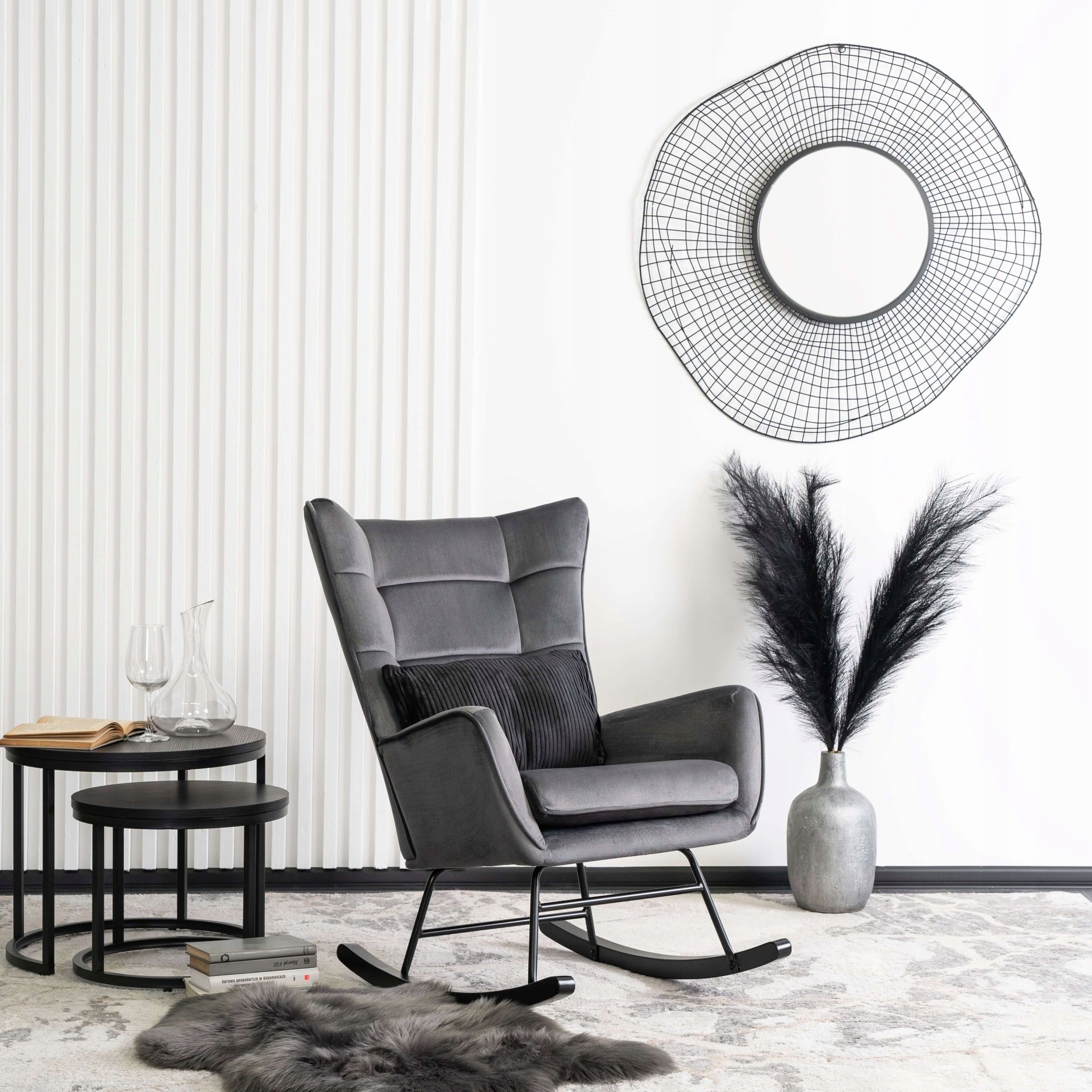 Fotel Uszak Bujany Wypoczynkowy Welurowy Salon Loft Velvet Szary JACKSON EAN (GTIN) 5906284110914