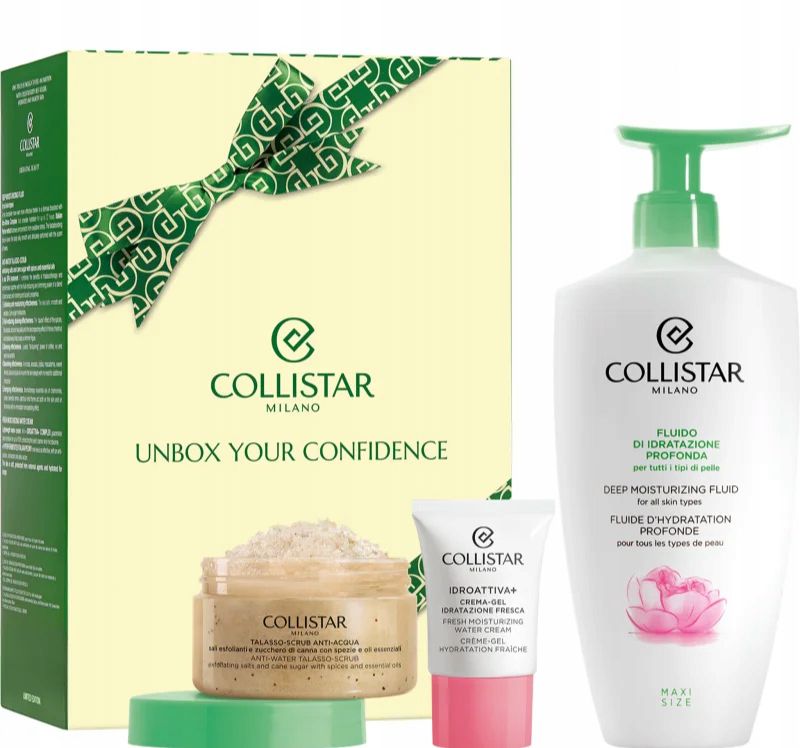 Collistar Set (hydratační Fluid 400 ML Peeling 150 G Gelový Krém 15 ML