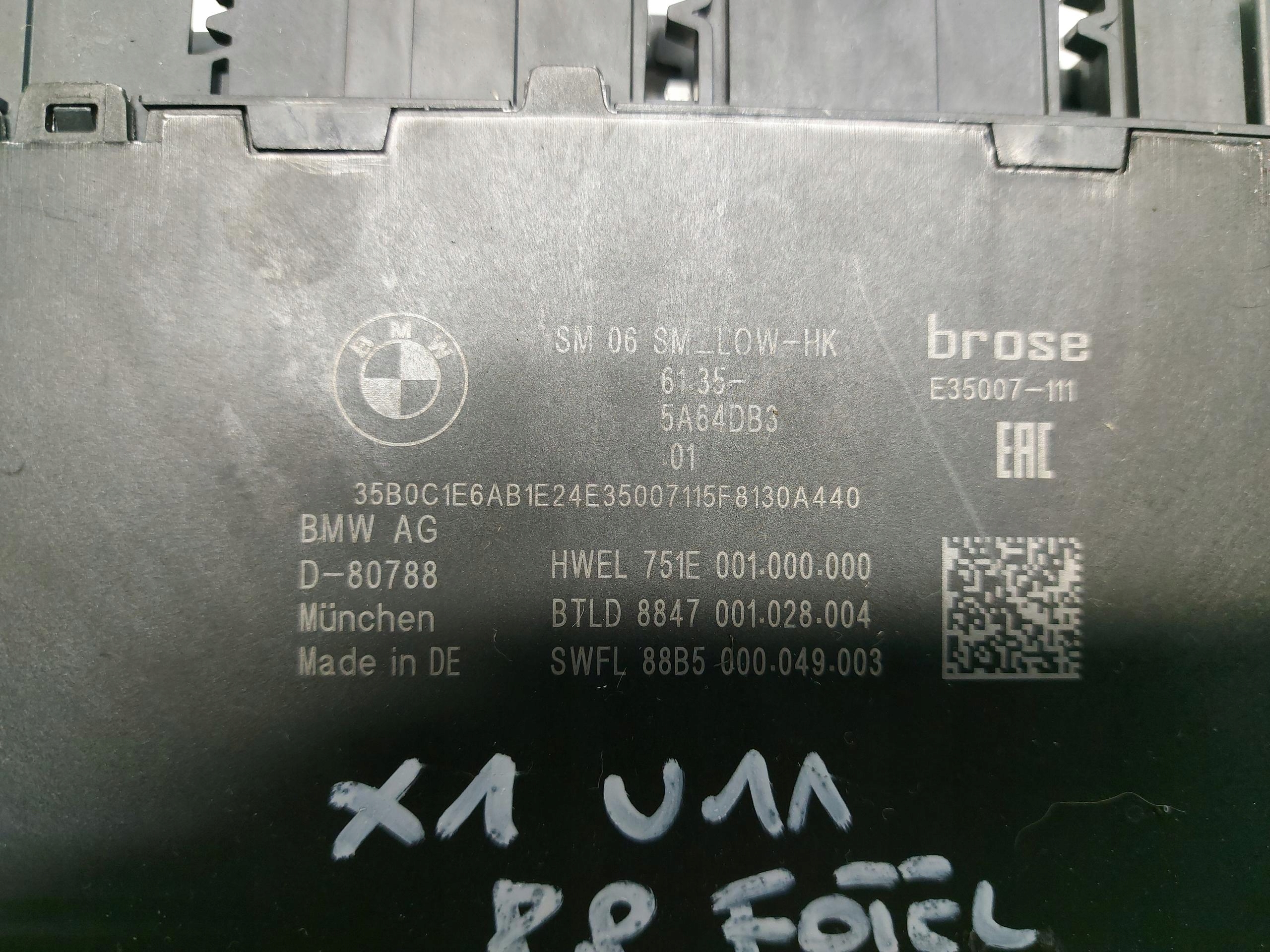 BMW iX1 X1 U11 module control unit seat 5A64DB3