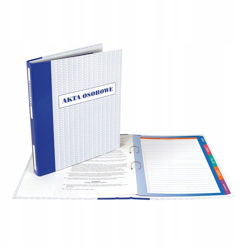 Akta Osobowe FILE A4 Segregator 4cm Przekładki ABCDE Solidne Praktyczne