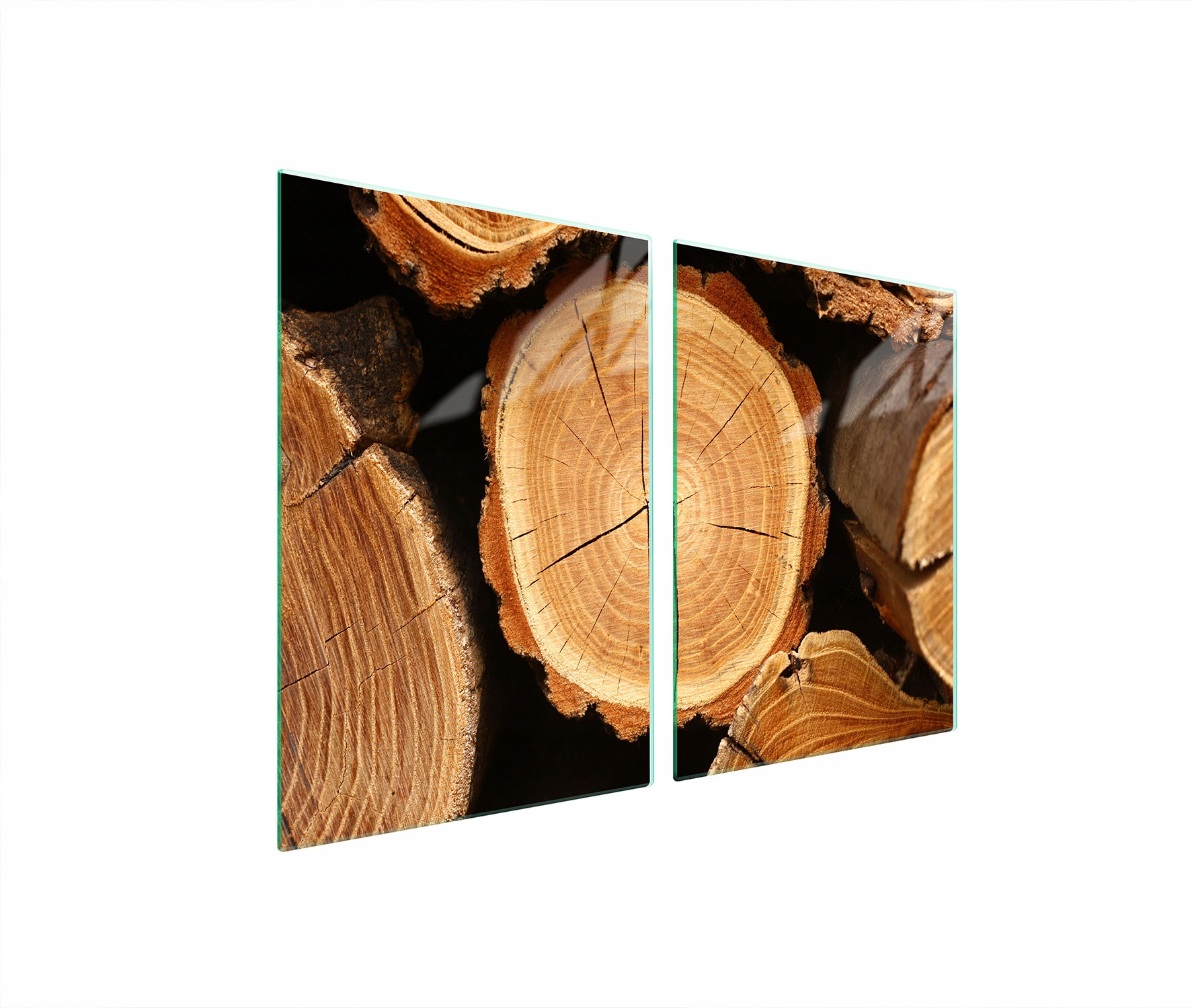 Skleněná Ochranná Deska Do Kuchyně 2x45x52 Dřevo Tvrzené Sklo