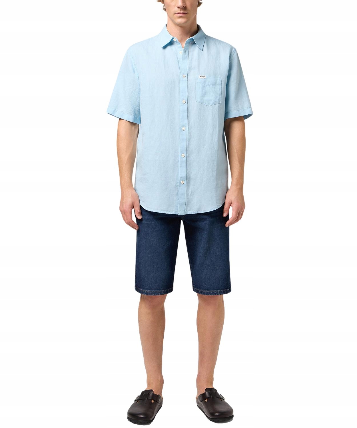 Koszula Wrangler SS 1 PKT SHIRT 112352188 Dream Blue L Rozmiar L