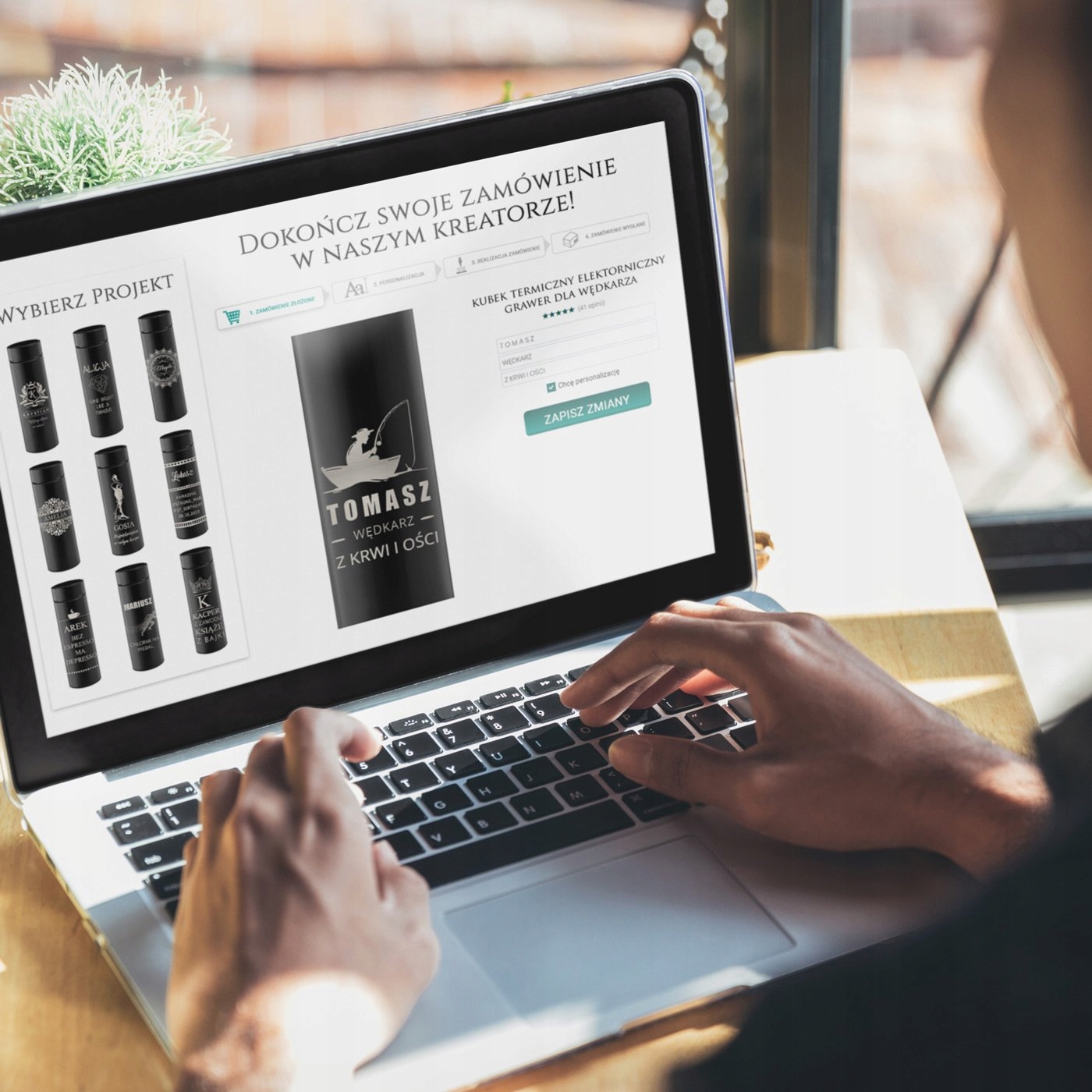 Kubek Termiczny z Grawerem Termos LED Prezent na Dzień Ojca dla Taty Marka Murrano